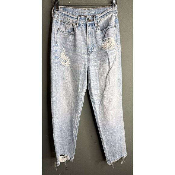 American Eagle Outfitters 90s Boyfriend Jeans Distressed Women's 6 - Picture 1 of 7